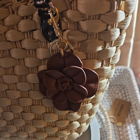 Brighton Beige and Black Woven Tote 13 X9 - Picture 7 of 7